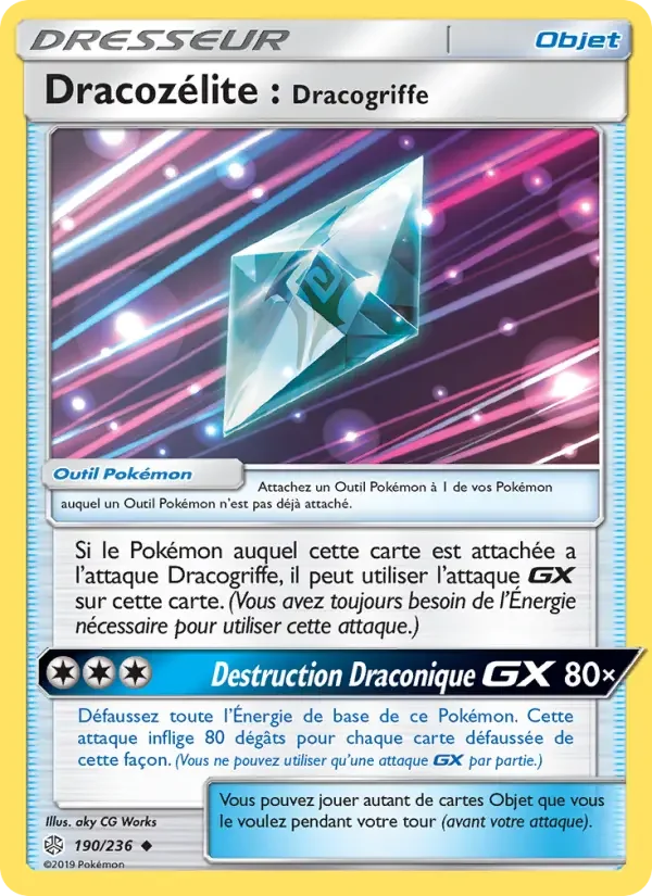 Carte Pokémon Dracozélite : Dracogriffe — Éclipse Cosmique