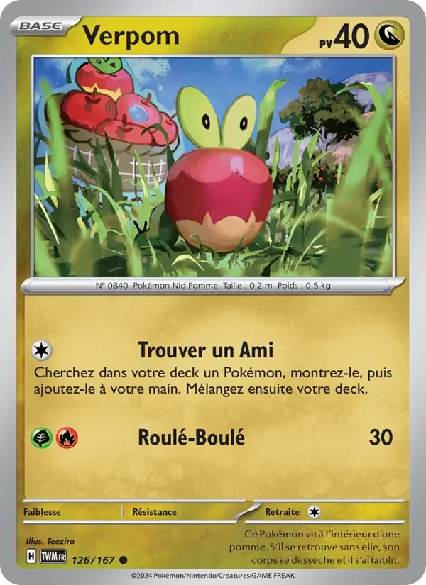 Carte Pokémon Verpom — Mascarade Crépusculaire