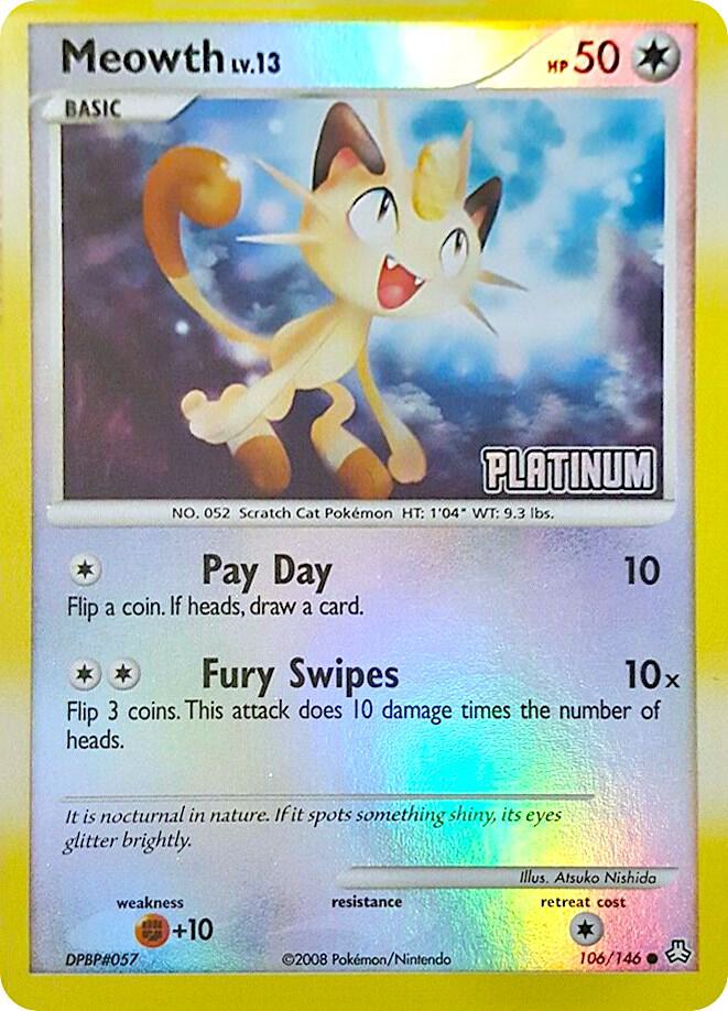 Carte Pokémon Miaouss — Burger King Promos
