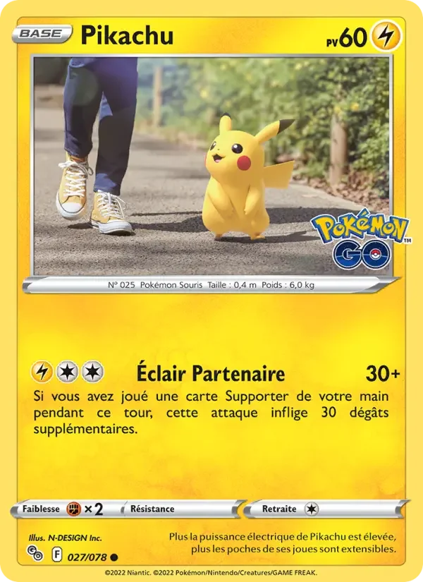 Carte Pokémon Pikachu — Pokémon GO
