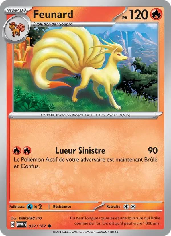 Carte Pokémon Feunard — Mascarade Crépusculaire
