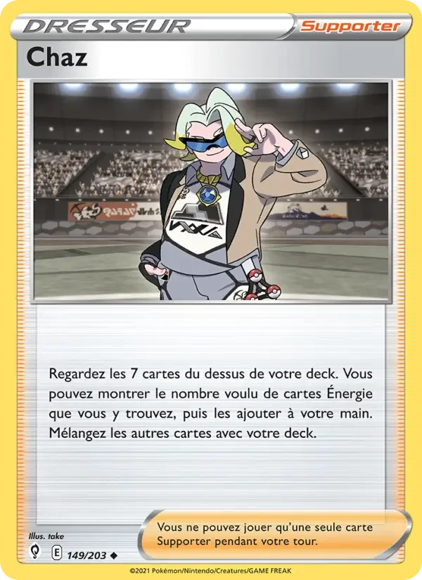 Carte Pokémon Chaz — Évolution Céleste