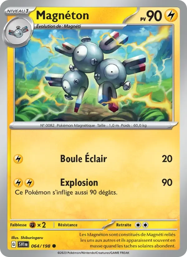 Carte Pokémon Magnéton — Écarlate et Violet