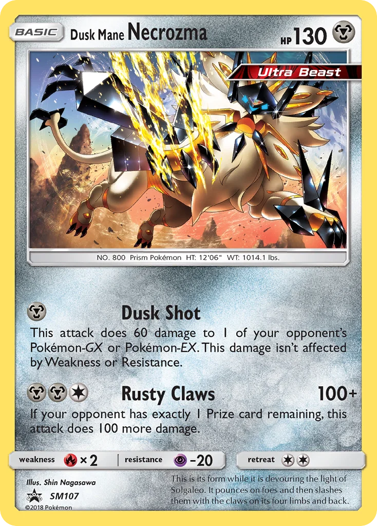 Carte Pokémon Necrozma Crinière du Couchant — Promos Soleil et Lune