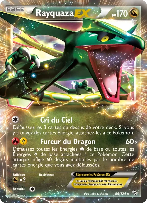 Carte Pokémon Rayquaza-EX — Dragons Exaltés