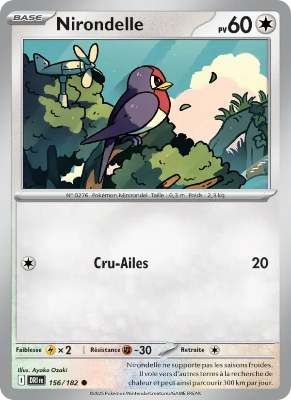 Carte Pokémon Nirondelle — Rivalités Destinées