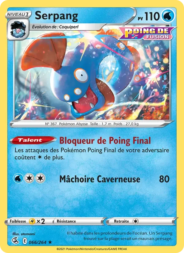 Carte Pokémon Serpang — Poing de Fusion