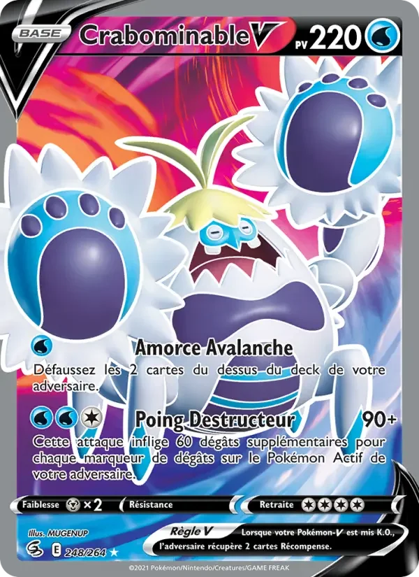 Carte Pokémon Crabominable V — Poing de Fusion
