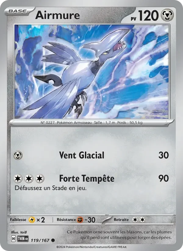 Carte Pokémon Airmure — Mascarade Crépusculaire