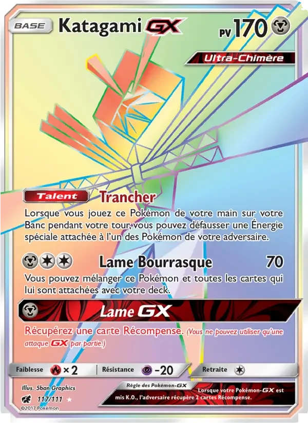 Carte Pokémon Katagami GX — Invasion Carmin