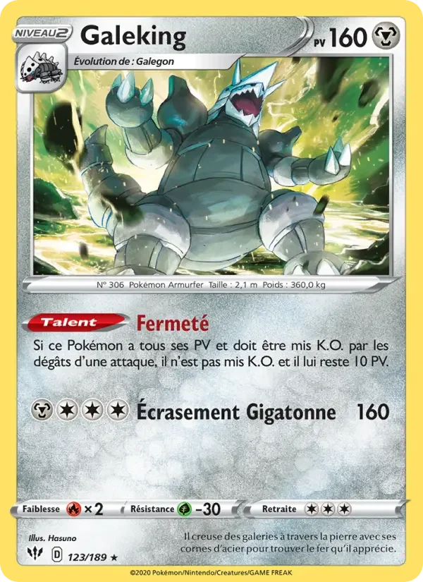 Carte Pokémon Galeking — Ténèbres Embrasées