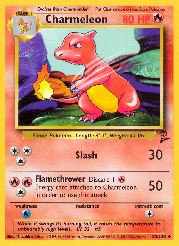 Carte Pokémon Reptincel — Base Set 2