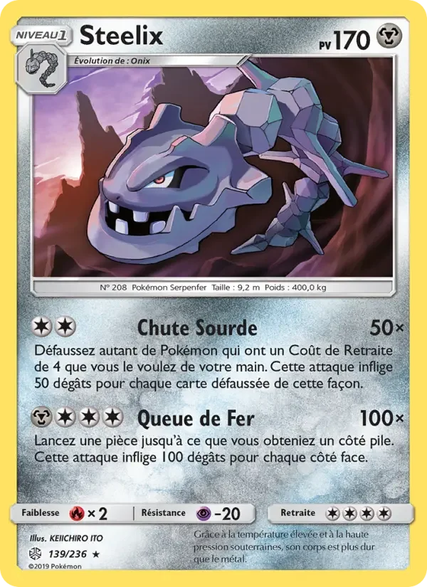 Carte Pokémon Steelix — Éclipse Cosmique