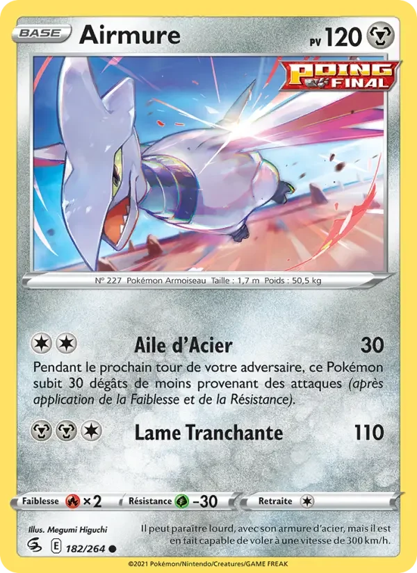 Carte Pokémon Airmure — Poing de Fusion