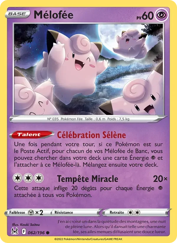 Carte Pokémon Mélofée — Origine Perdue