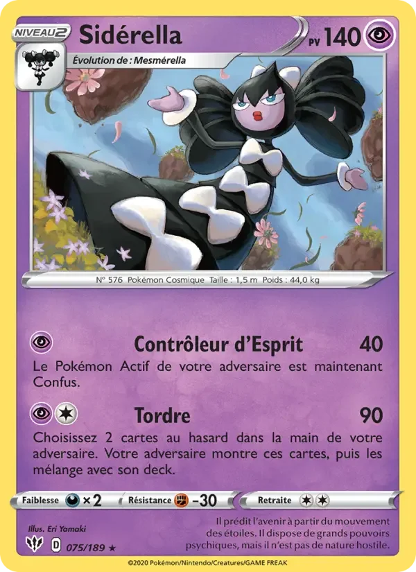 Carte Pokémon Sidérella — Ténèbres Embrasées