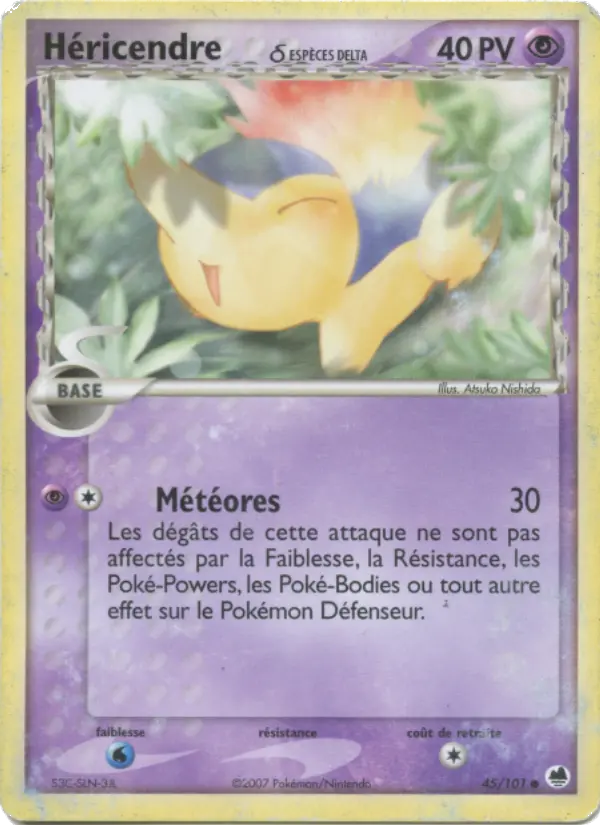 Carte Pokémon Héricendre δ — Île des Dragons