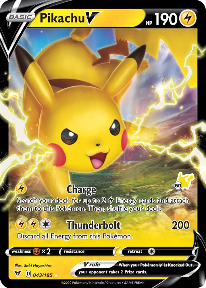 Carte Pokémon Pikachu V — Voltage Éclatant