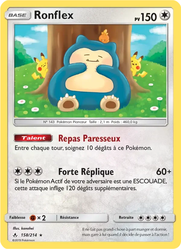 Carte Pokémon Ronflex — Alliance Infaillible