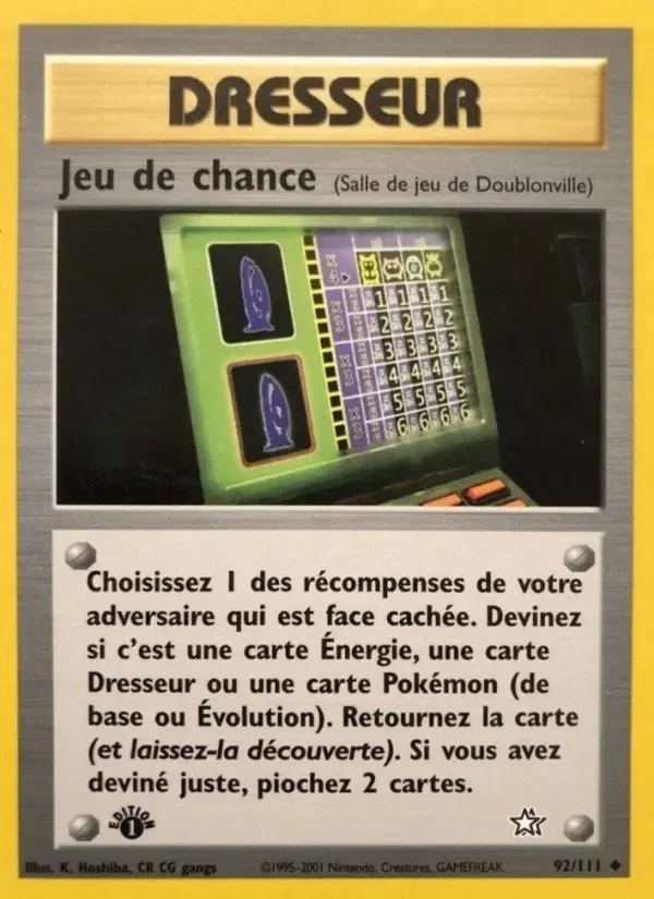 Carte Pokémon Jeu de chance — Neo Genesis