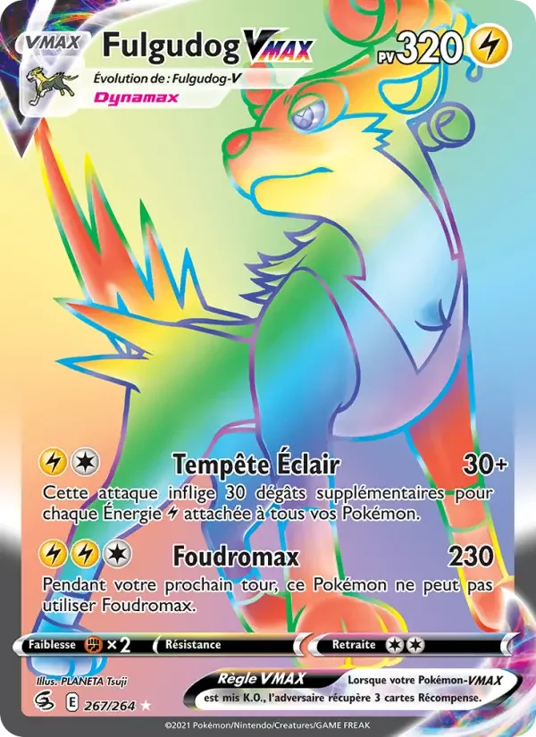 Carte Pokémon Fulgudog VMAX — Poing de Fusion