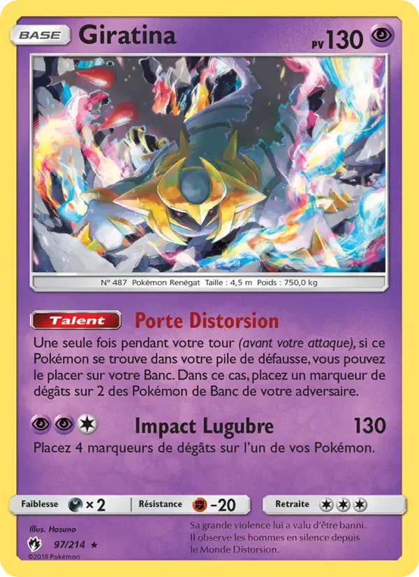 Carte Pokémon Giratina — Tonnerre Perdu