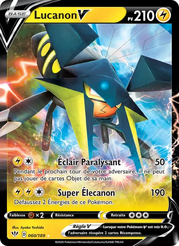 Carte Pokémon Lucanon V — Ténèbres Embrasées